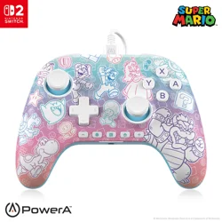 PowerA Advantage Wired Controller for Nintendo Switch 2 - Mushroom Kingdom: PowerA USB Compatible