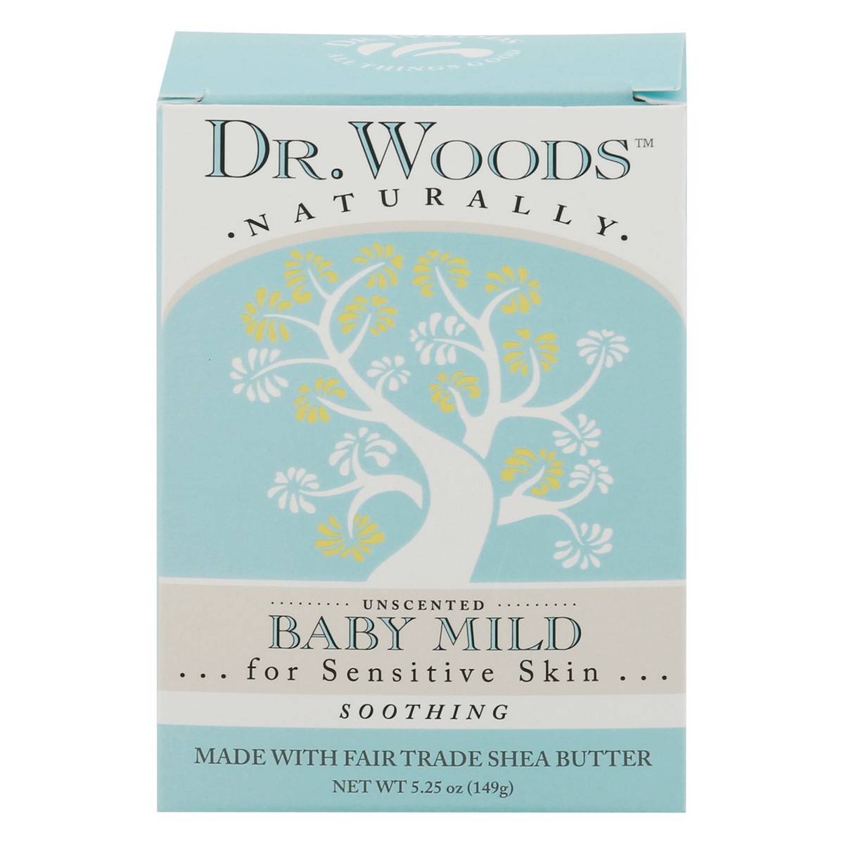 slide 1 of 9, Dr. Woods Baby Mild Soothing Unscented Soap 5.25 oz, 5.25 oz