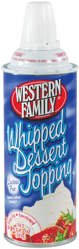 slide 1 of 1, Western Family Whipped Dessert Topping, 6.5 oz