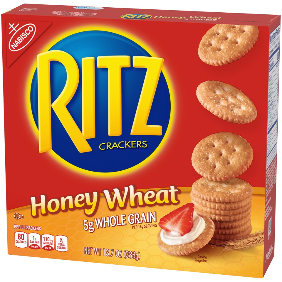 slide 5 of 7, Ritz Honey Wheat Crackers, 13.7 oz