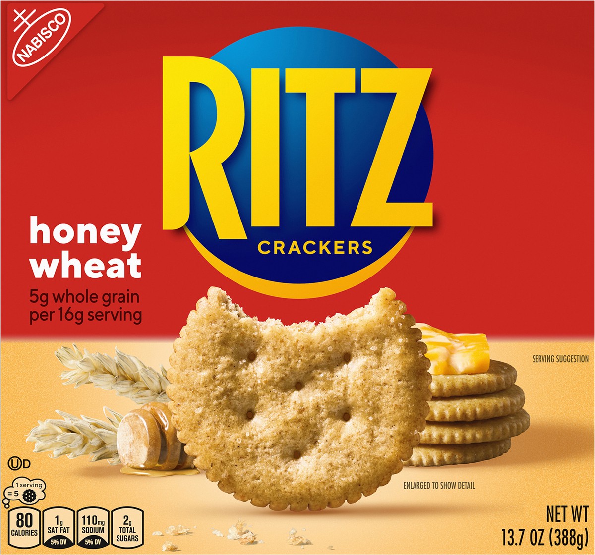 slide 5 of 9, RITZ Honey Wheat Crackers, 13.7 oz, 13.7 oz