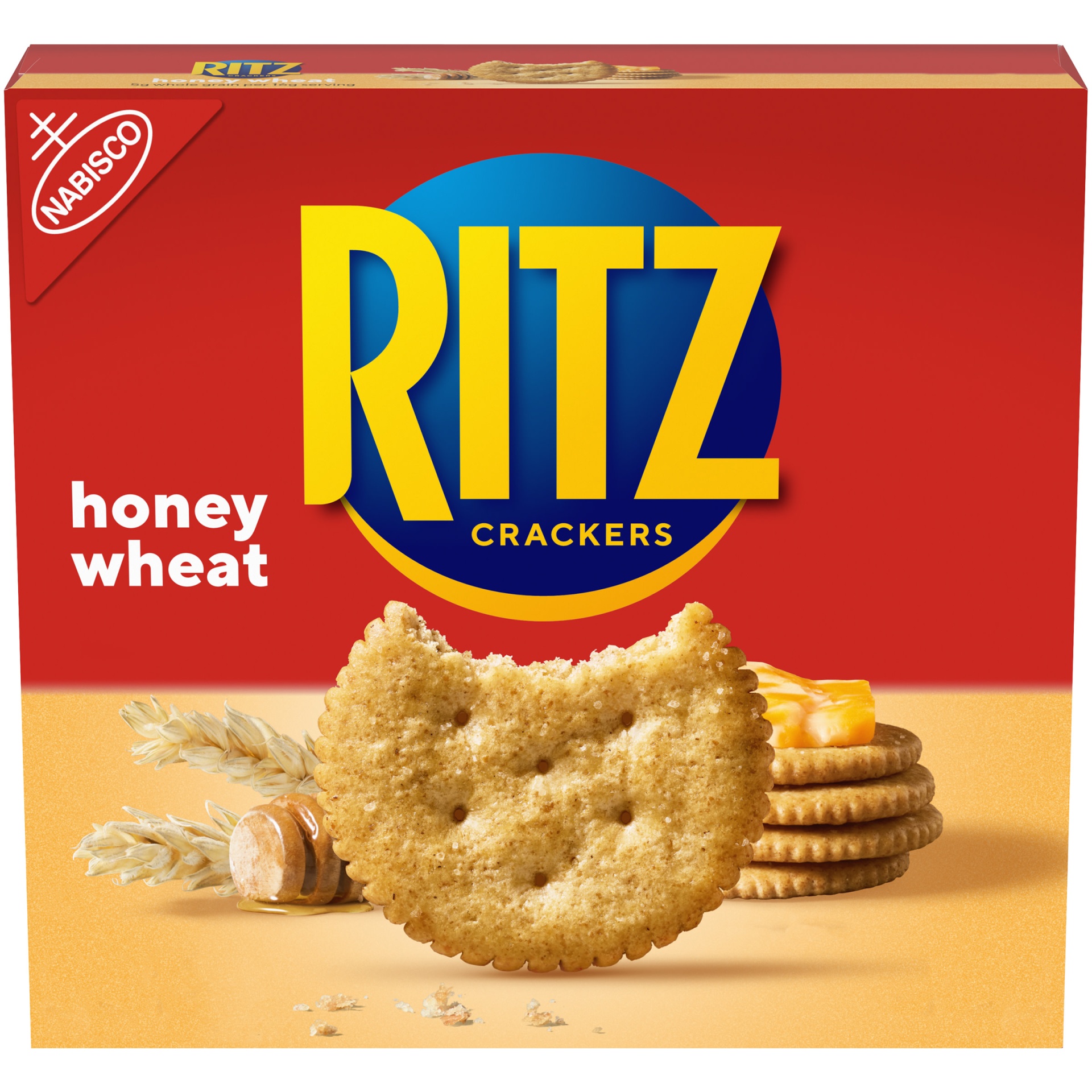 slide 1 of 7, Ritz Honey Wheat Crackers, 13.7 oz