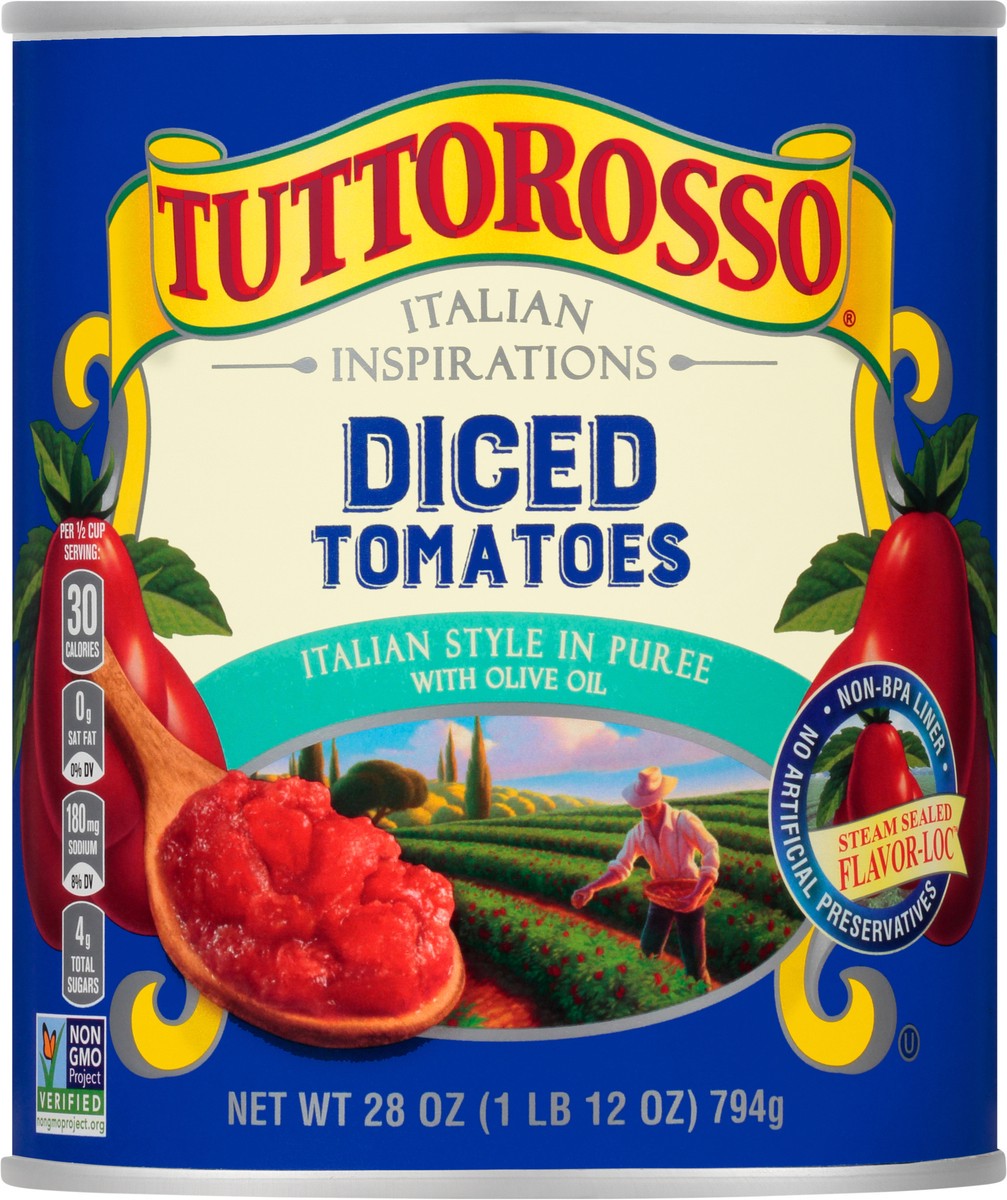 slide 1 of 12, Tuttorosso Diced Italian Tomatoes 28 oz, 28 oz