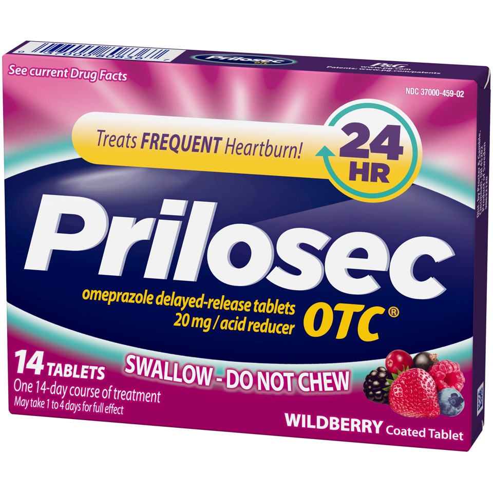slide 2 of 2, Prilosec OTC Wildberry Flavor Acid Reducer Tablets, 