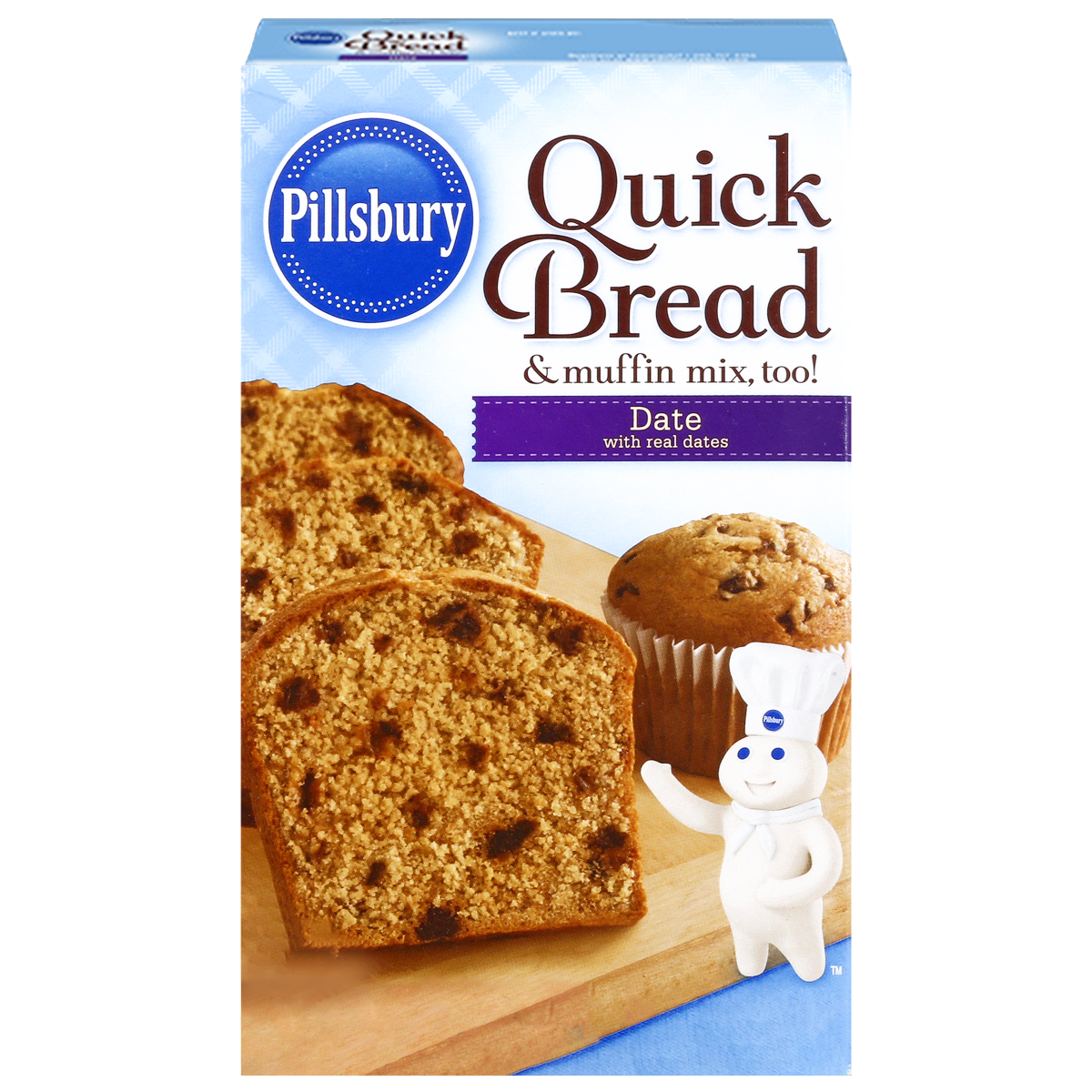 slide 1 of 21, Pillsbury Date Quick Bread & Muffin Mix, 16.6 oz