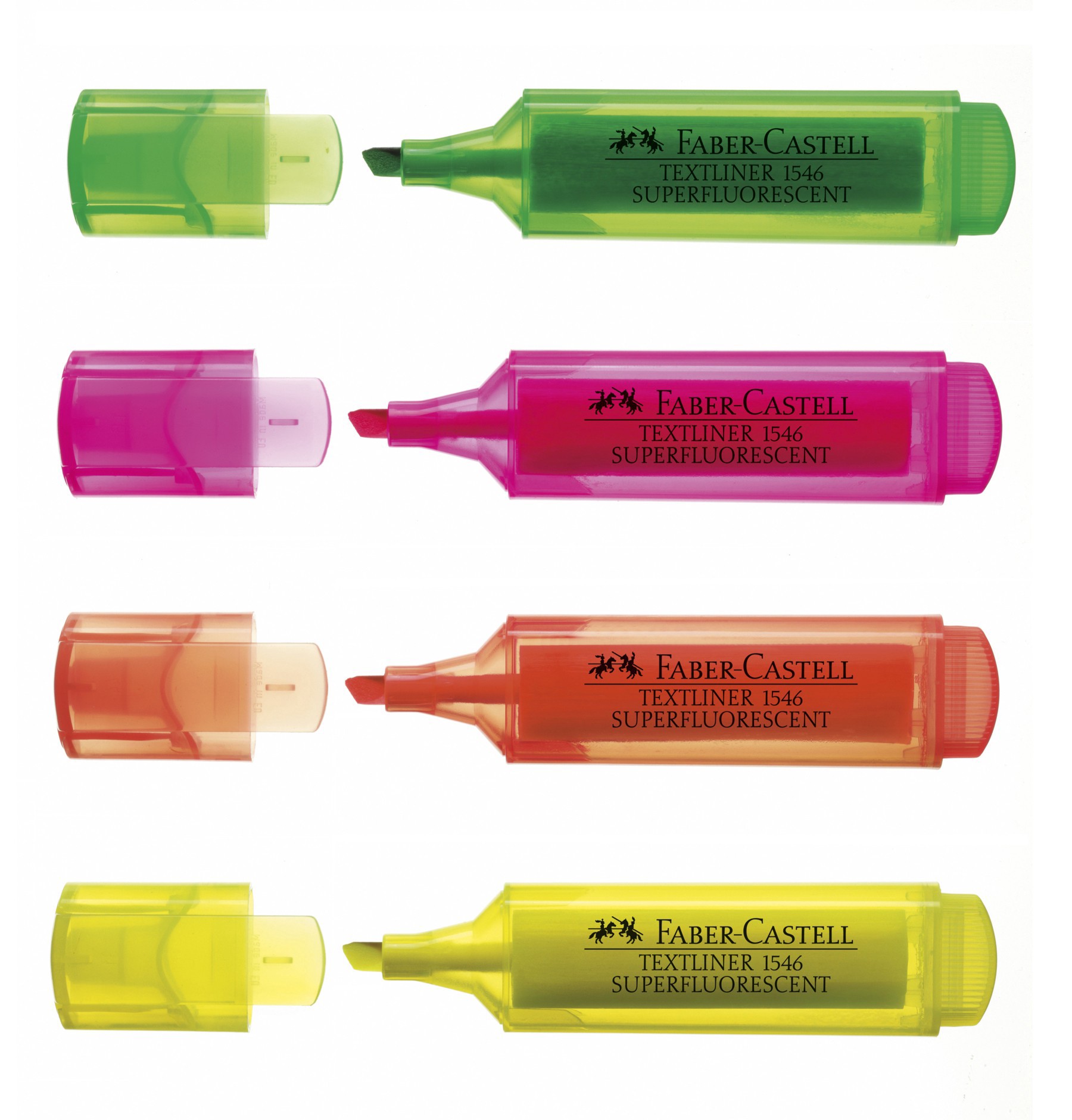 slide 3 of 3, Faber-Castell 4 Color Textliner 46 Highlighters, 4 ct
