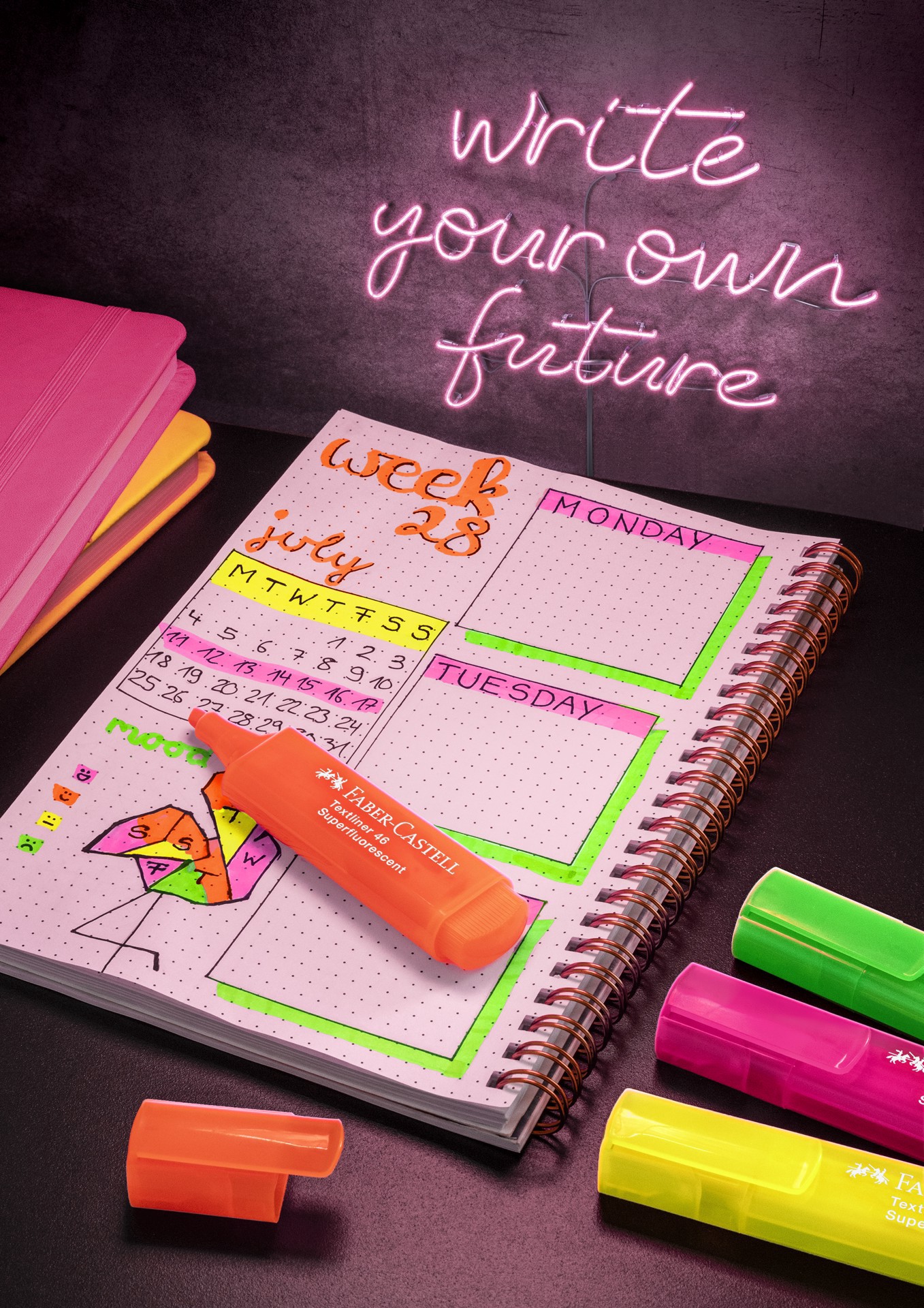 slide 2 of 3, Faber-Castell 4 Color Textliner 46 Highlighters, 4 ct