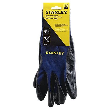 slide 1 of 1, Stanley Gloves Nitrile Coated Large - Each, 1 ct