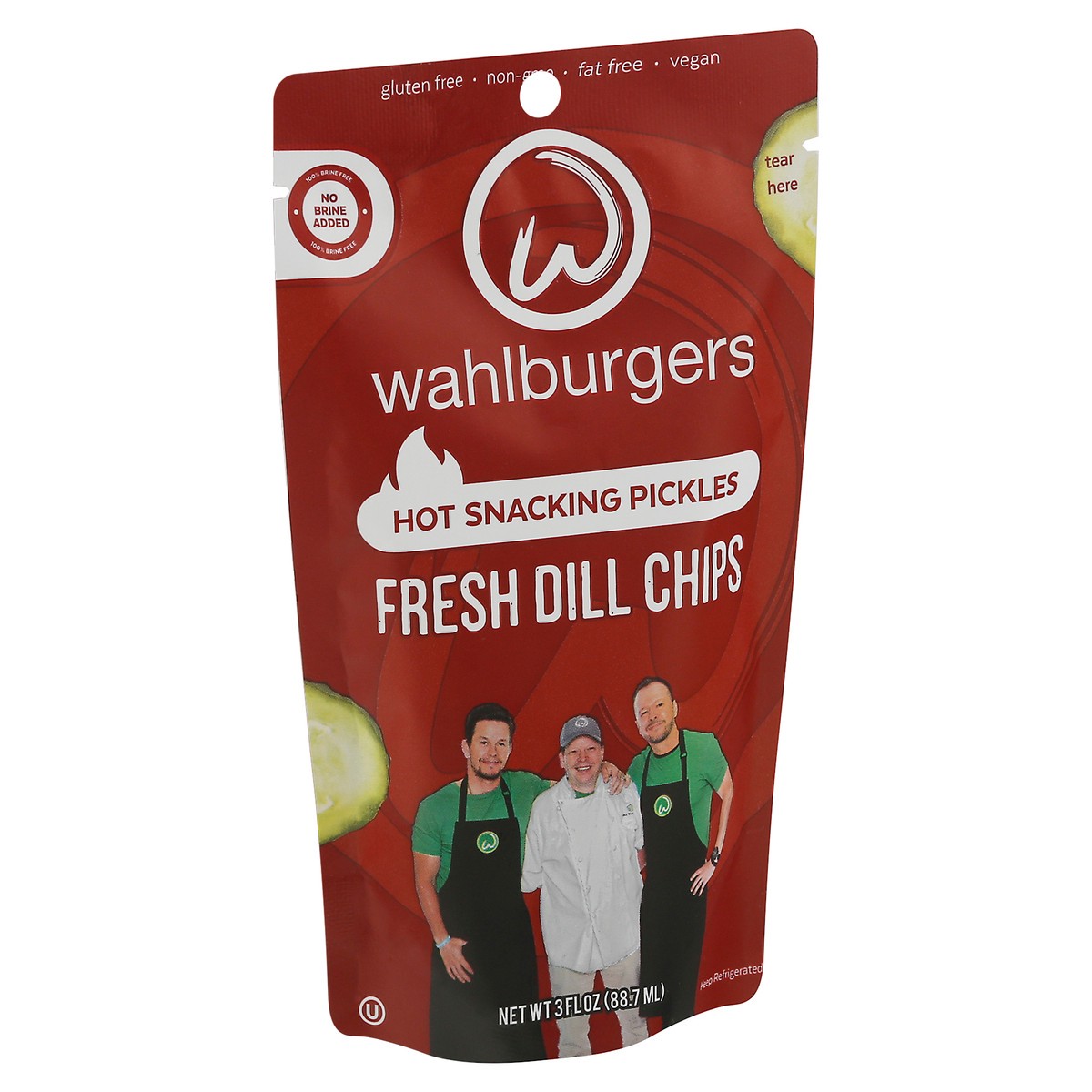 slide 5 of 9, Wahlburgers Hot Dill Snacking Chips 3 Oz - 3 Oz, 3 fl oz