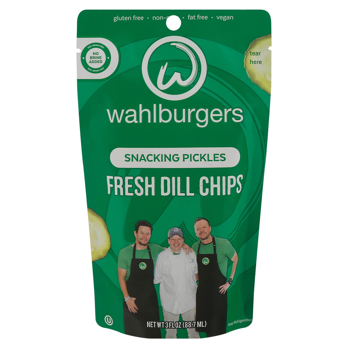 slide 1 of 9, Wahlburgers Fresh Dill Chips Snacking Pickles 3 fl oz, 3 oz