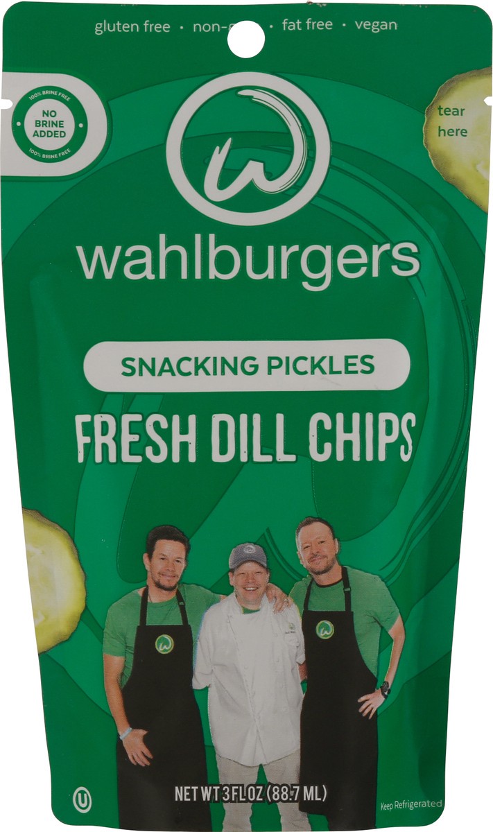 slide 8 of 9, Wahlburgers Fresh Dill Chips Snacking Pickles 3 fl oz, 3 oz