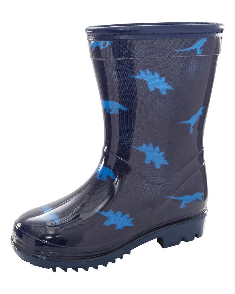 slide 2 of 6, Carter's Toddler Dinosaur Rain Boots Navy 11, 1 ct