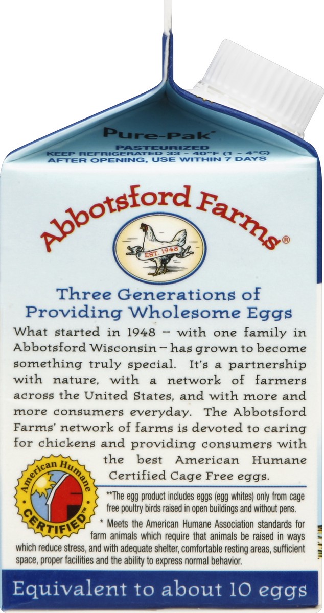 slide 3 of 6, Abbotsford Farms 100% Liquid Egg Whites, 16 fl oz