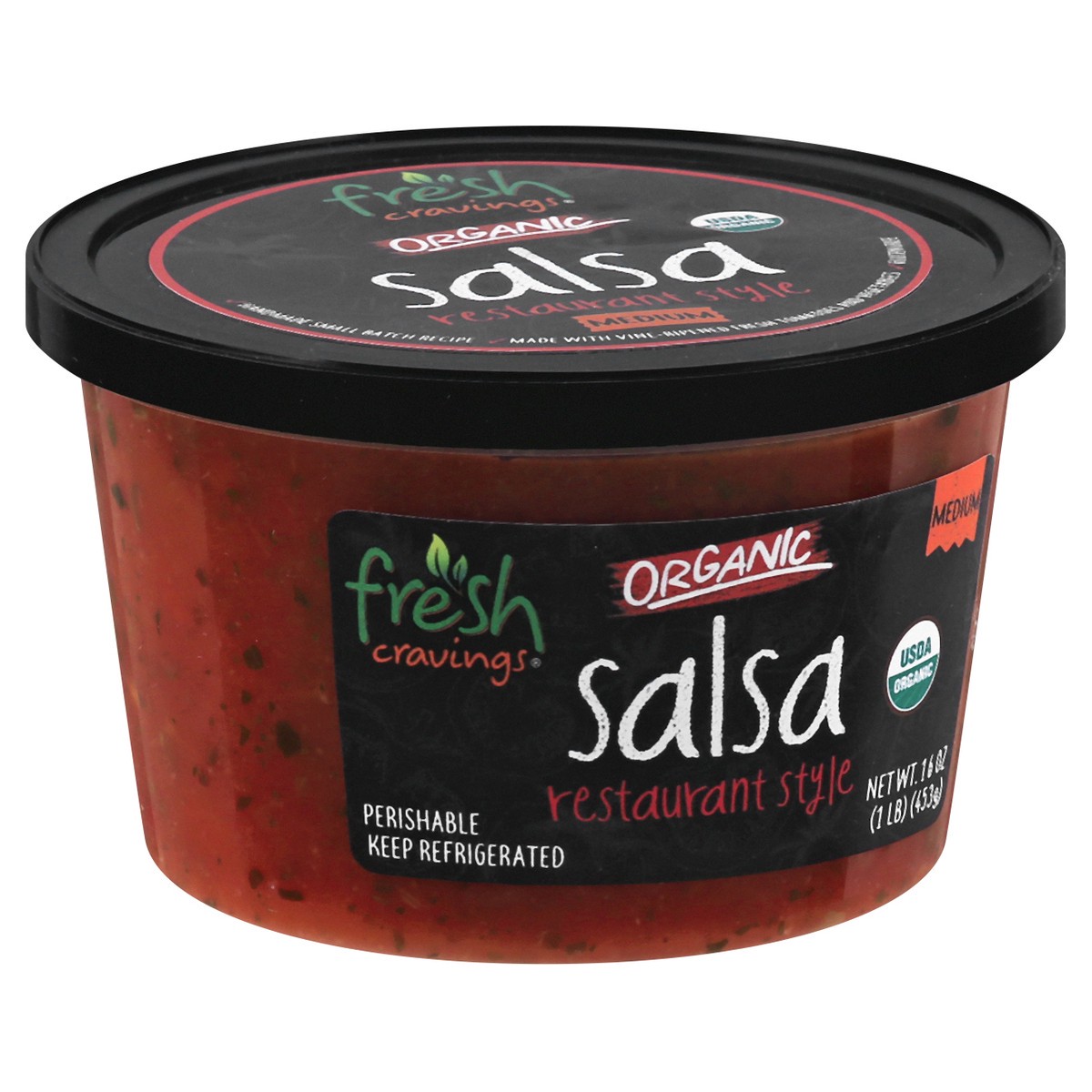 slide 4 of 10, Fresh Cravings Organic Restaurant Style Medium Salsa 16 oz, 16 oz