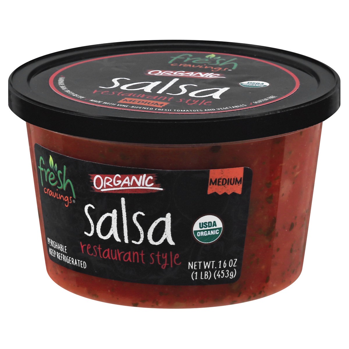 slide 5 of 10, Fresh Cravings Organic Restaurant Style Medium Salsa 16 oz, 16 oz