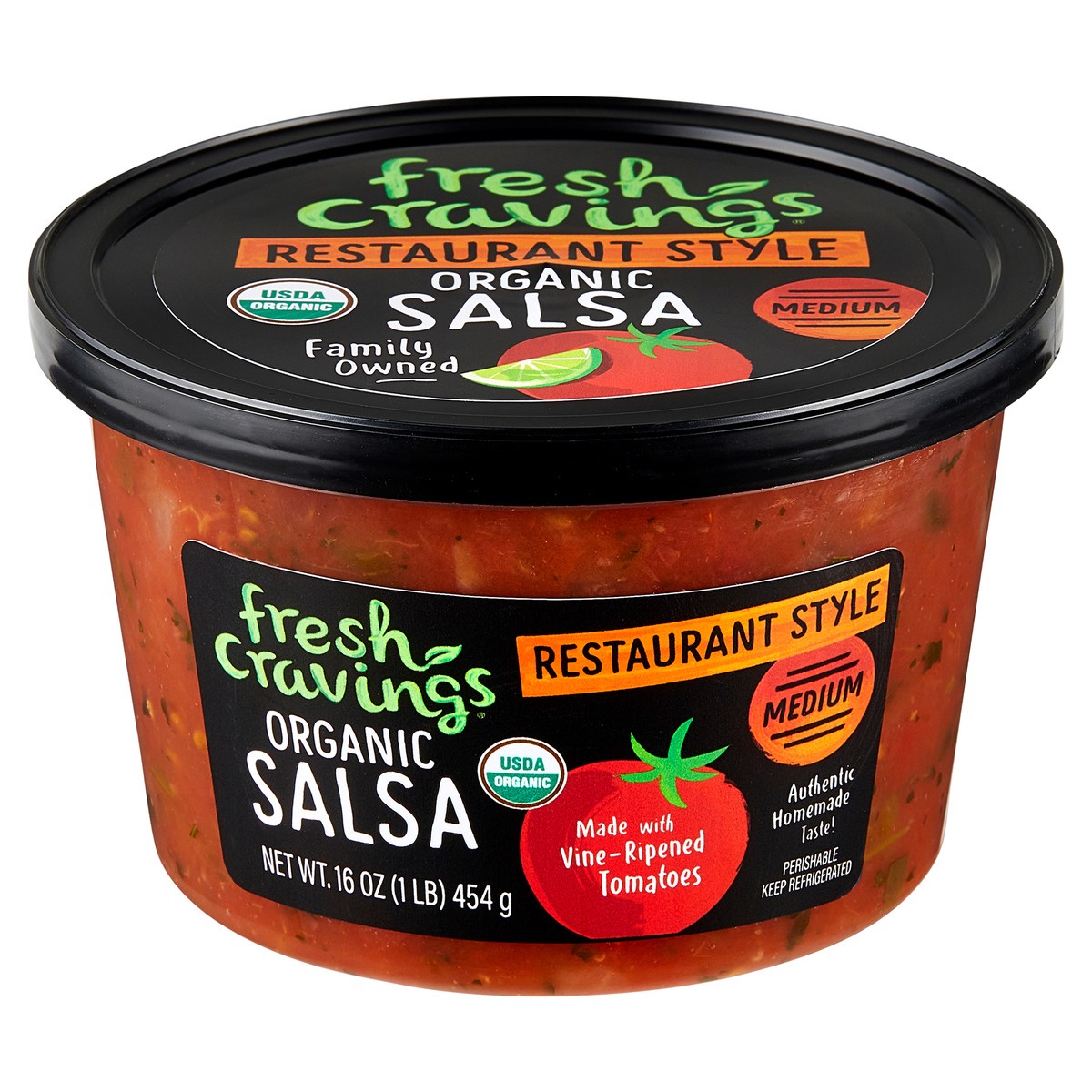 slide 1 of 10, Fresh Cravings Organic Restaurant Style Medium Salsa 16 oz, 16 oz