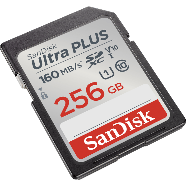 slide 3 of 4, SanDisk® Ultra® PLUS SDXC™ Memory Card, 256GB, 1 ct