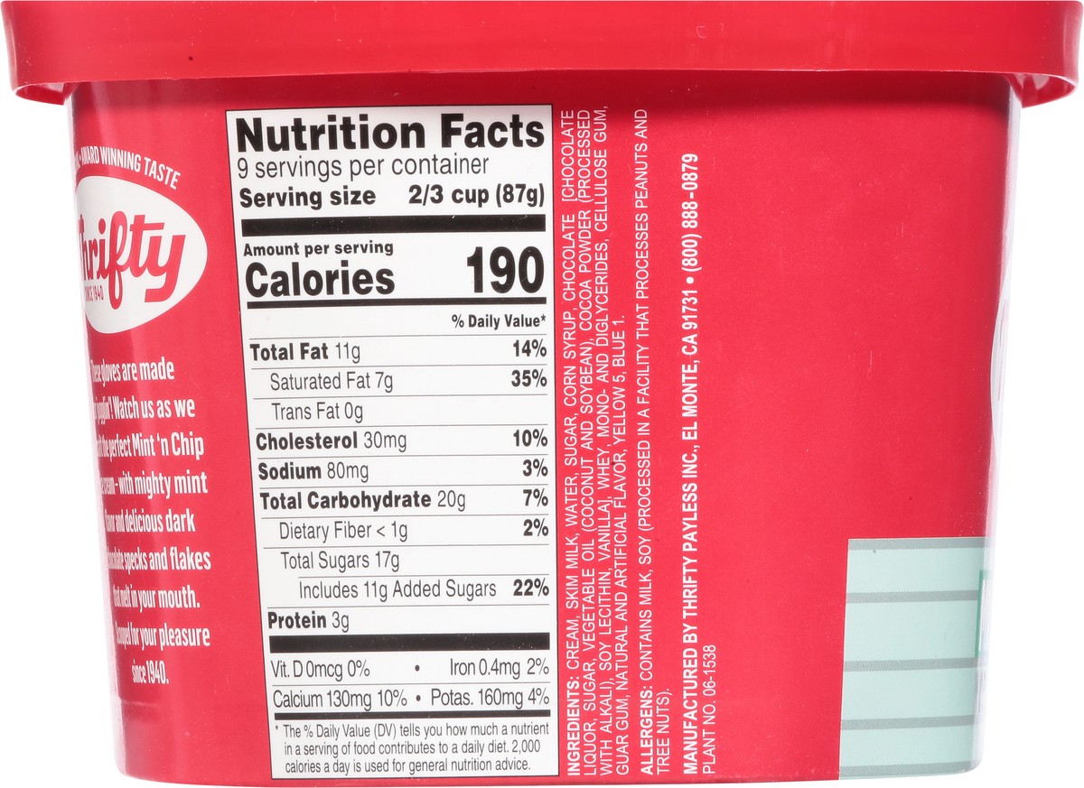 slide 5 of 14, Thrifty Mint 'N Chip Ice Cream 1.5 qt, 1.5 qt