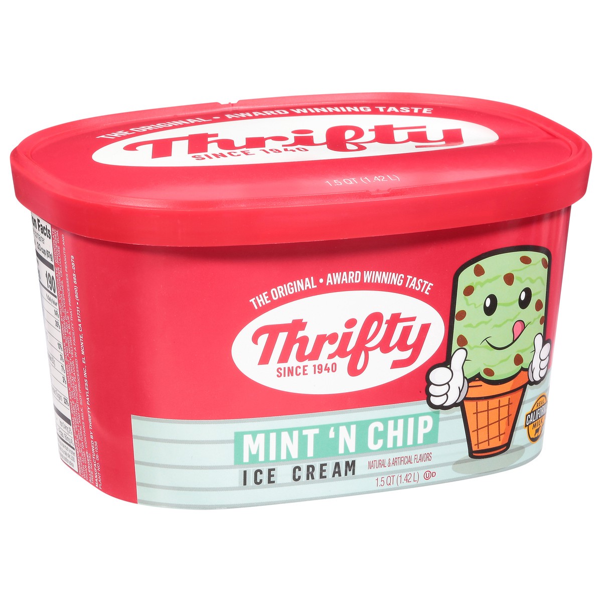 slide 9 of 14, Thrifty Mint 'N Chip Ice Cream 1.5 qt, 1.5 qt