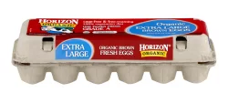 Horizon Organic Grade A Brown Eggs Extra Large - 12 ct