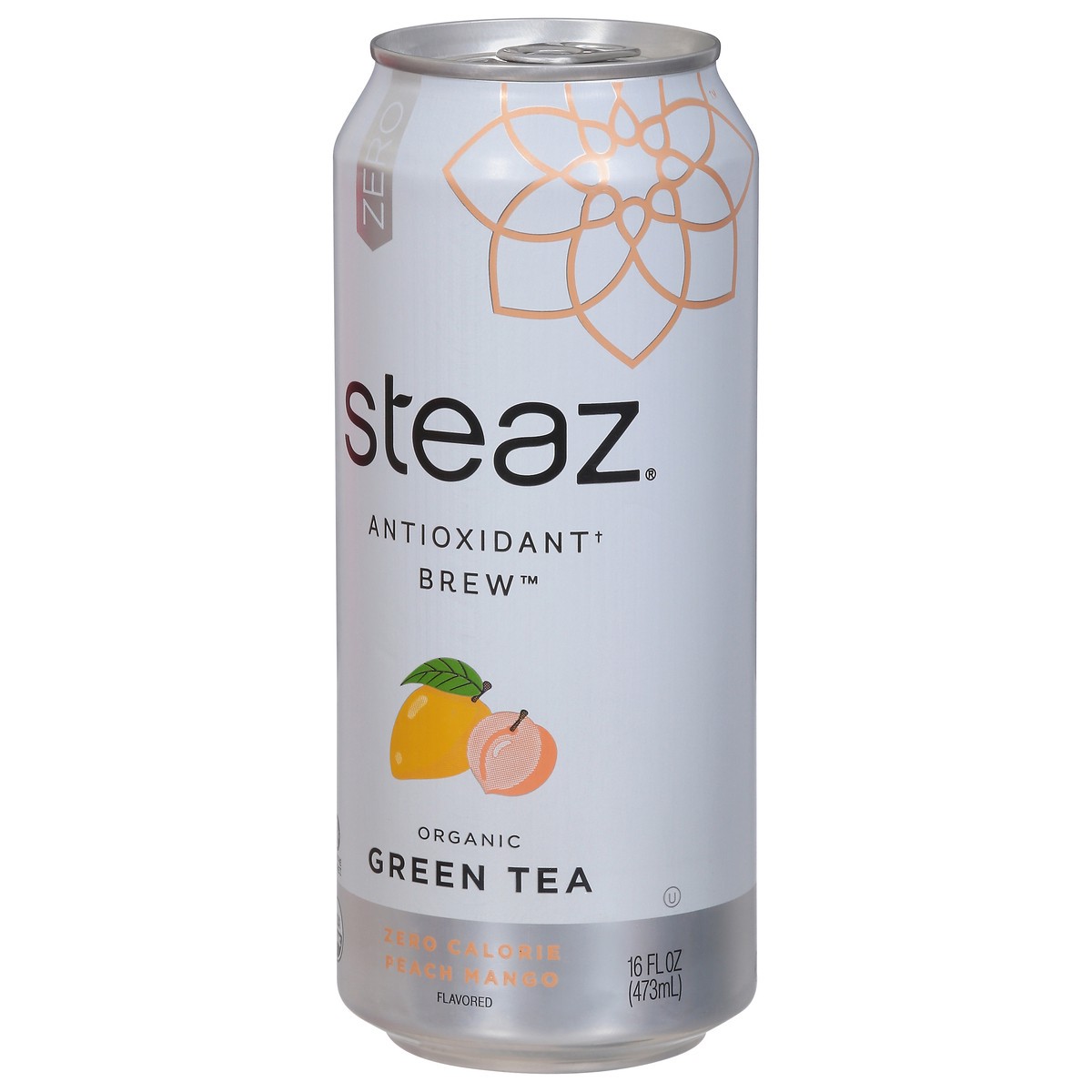 slide 3 of 9, Steaz Organic Zero Calorie Peach Mango Green Tea, 16 fl oz