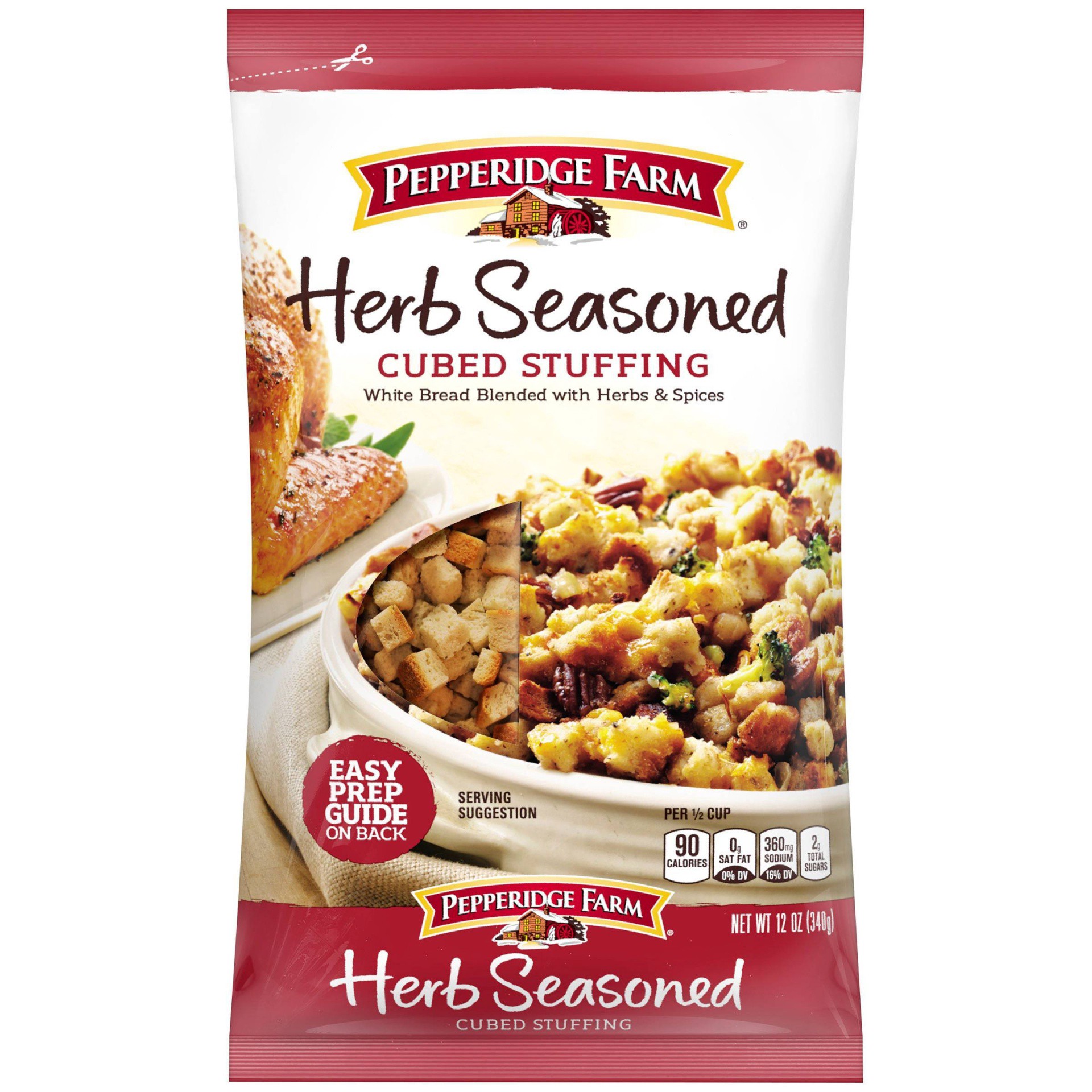 slide 1 of 5, Pepperidge Farm Herb Seasoned Cubed Stuffing, 12 oz