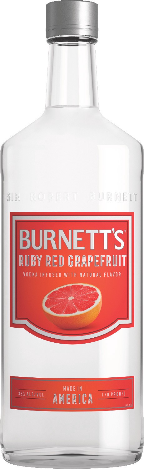 slide 1 of 2, Burnett's Burnetts Vodka Flavors - RRGrpfruit, 1750 ml, 1.75 liter