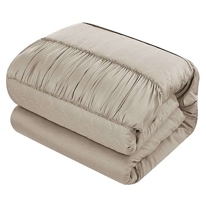 slide 8 of 8, Chic Home Kea King Comforter Set - Taupe, 20 ct