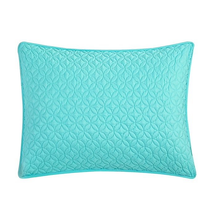 slide 4 of 4, Chic Home Gideon Queen Quilt Set - Aqua, 1 ct