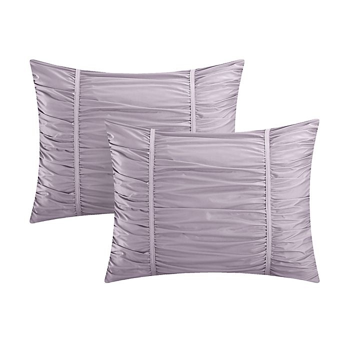 slide 3 of 8, Chic Home Gruyeres Queen Comforter Set - Lilac, 20 ct