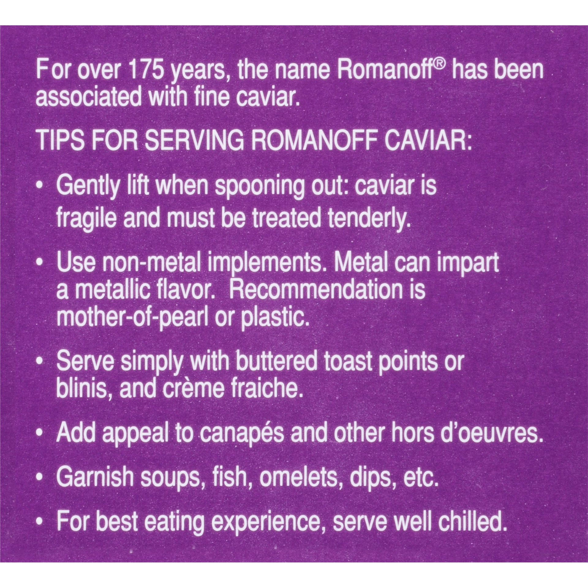 slide 4 of 8, Romanoff Caviar 2 oz, 