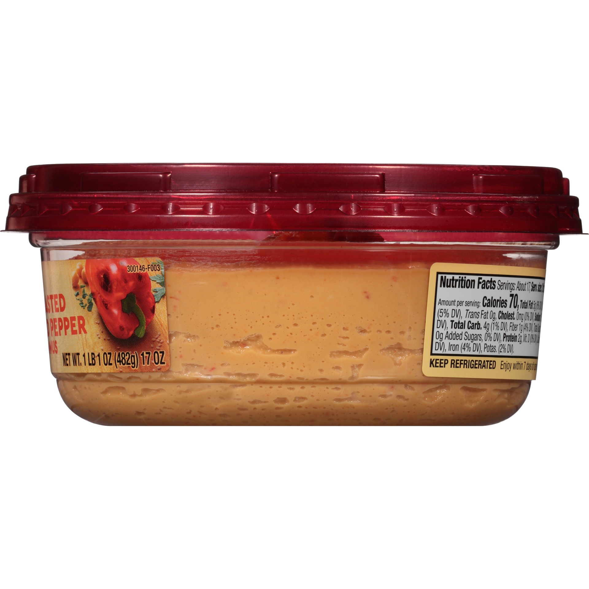 slide 3 of 6, Sabra Roasted Red Pepper Hummus - 17oz, 17 oz