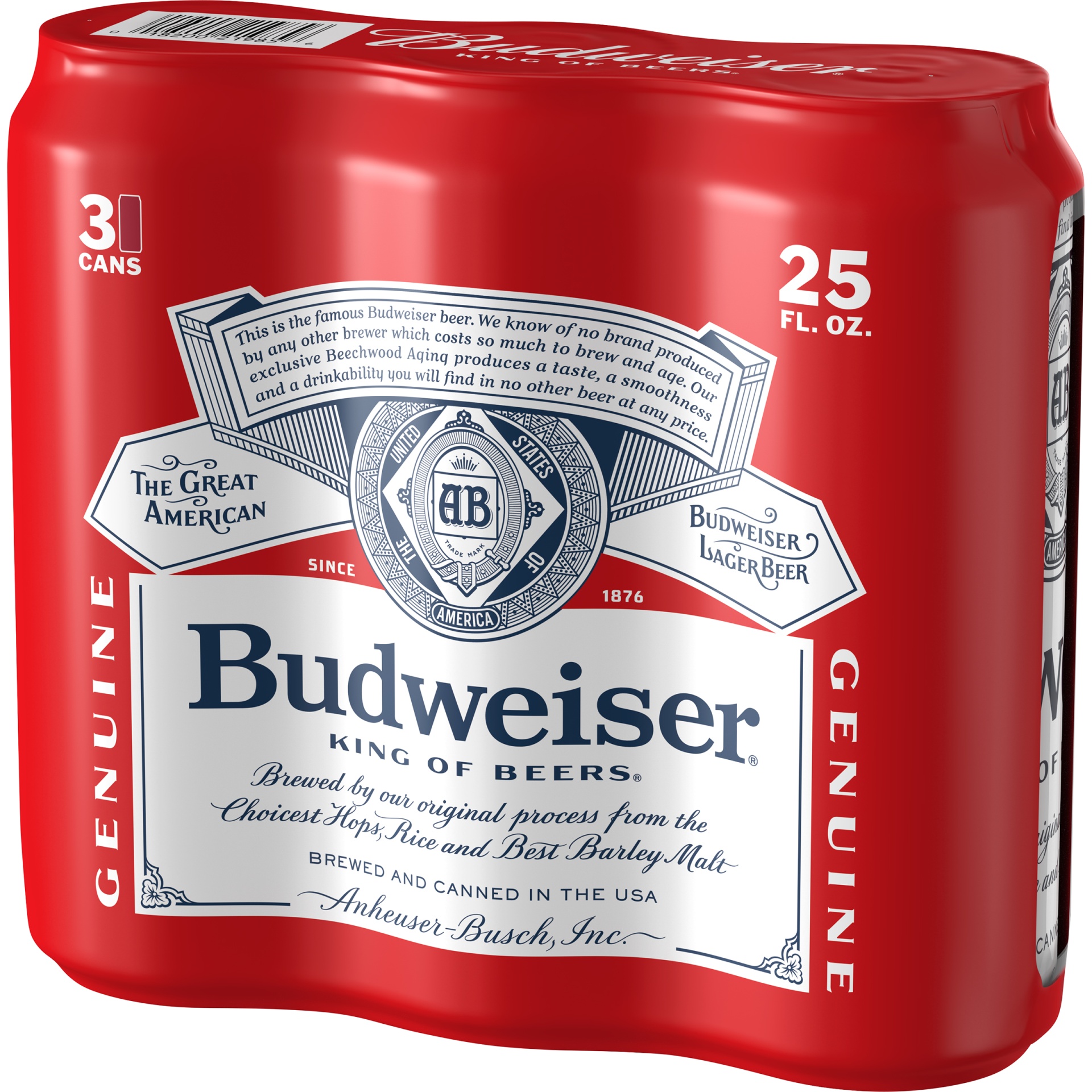 slide 2 of 3, Budweiser, 3 ct; 25 oz