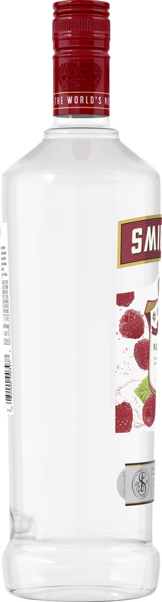 slide 3 of 4, Smirnoff Raspberry (Vodka Infused With Natural Flavors), 1 L, 1 liter