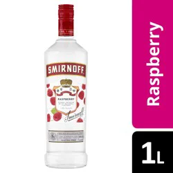 Smirnoff Raspberry (Vodka Infused With Natural Flavors), 1 L