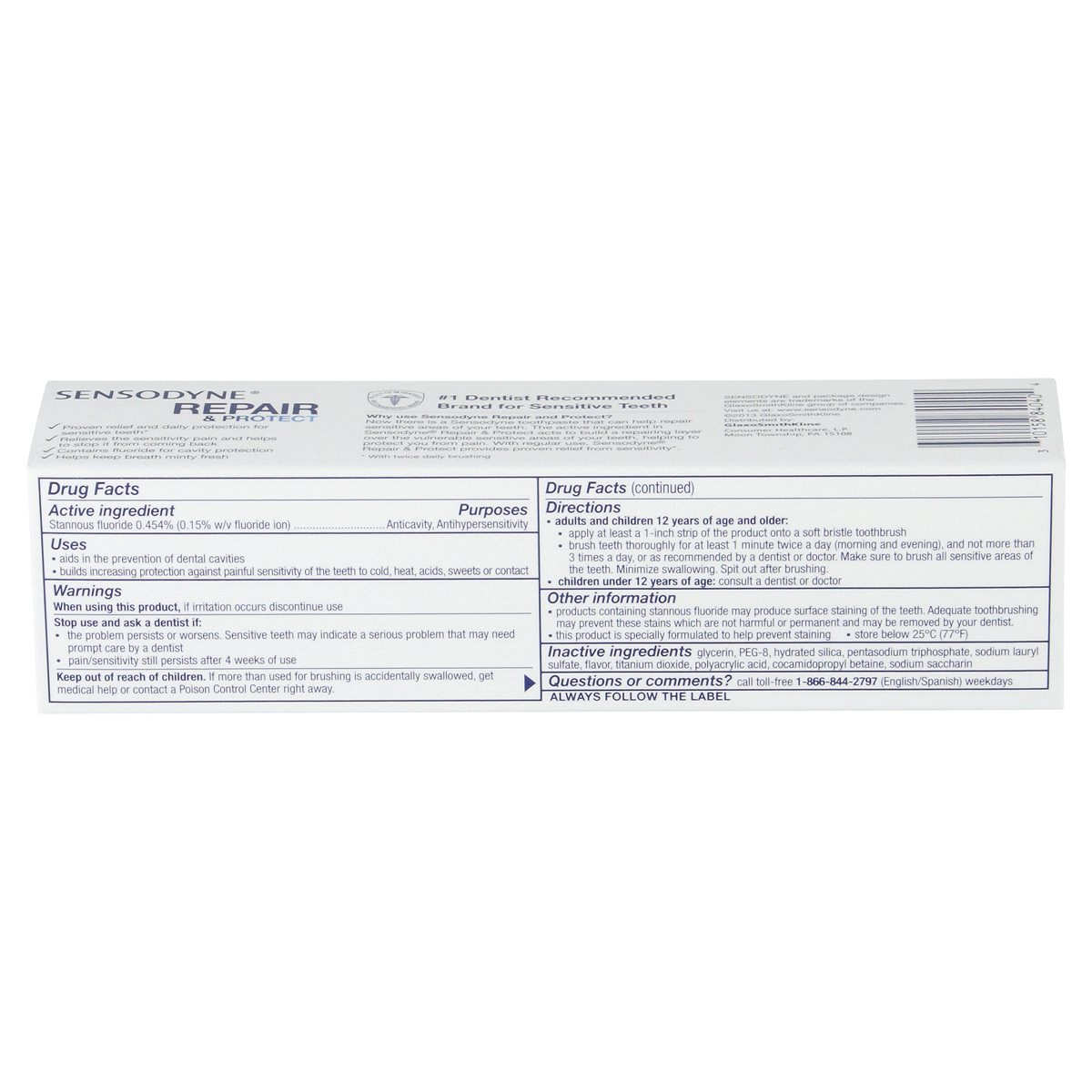 slide 2 of 3, Sensodyne Repair & Protect Toothpaste, 3.4 oz