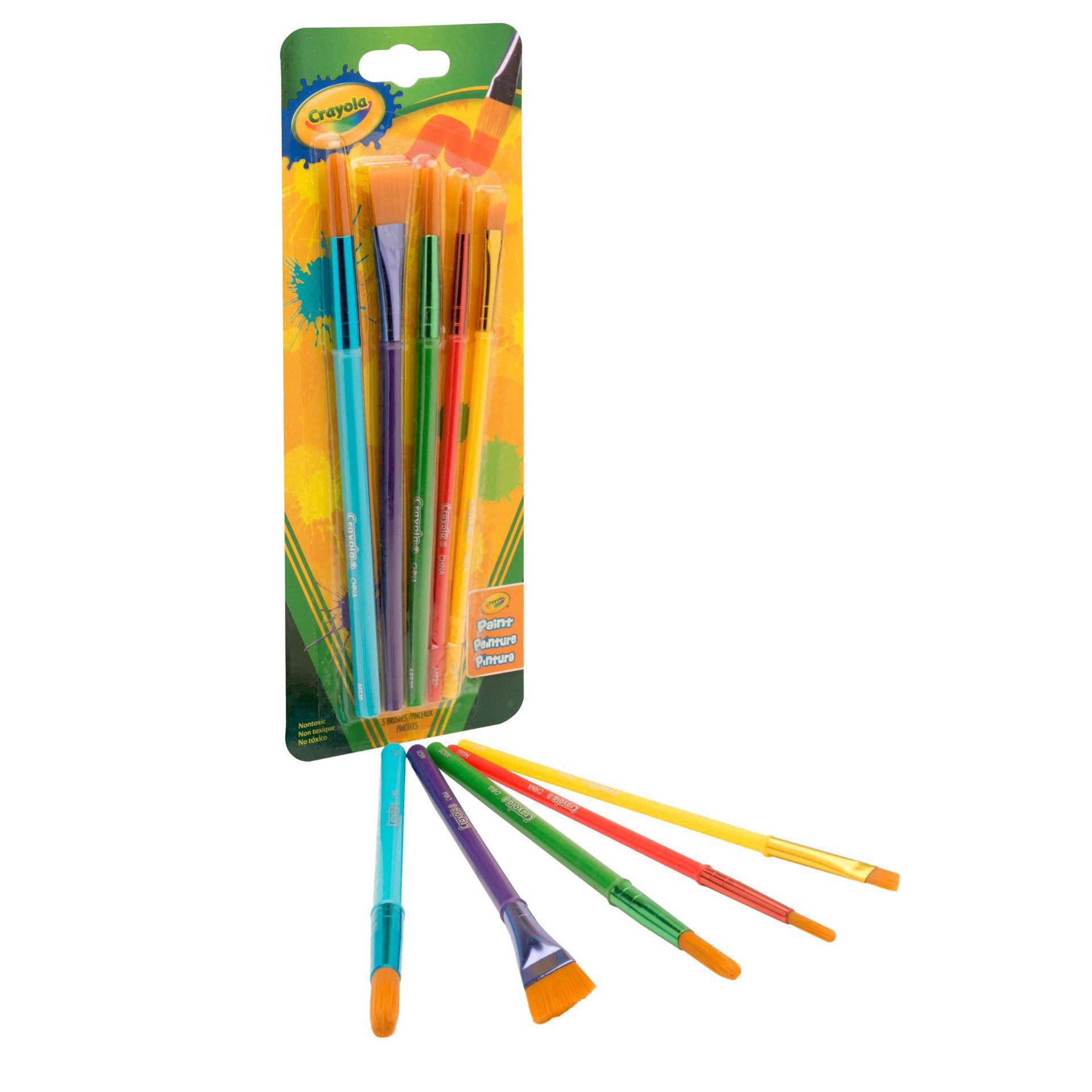 slide 41 of 58, Crayola Paint Brushes Assorted Tips, 5 ct