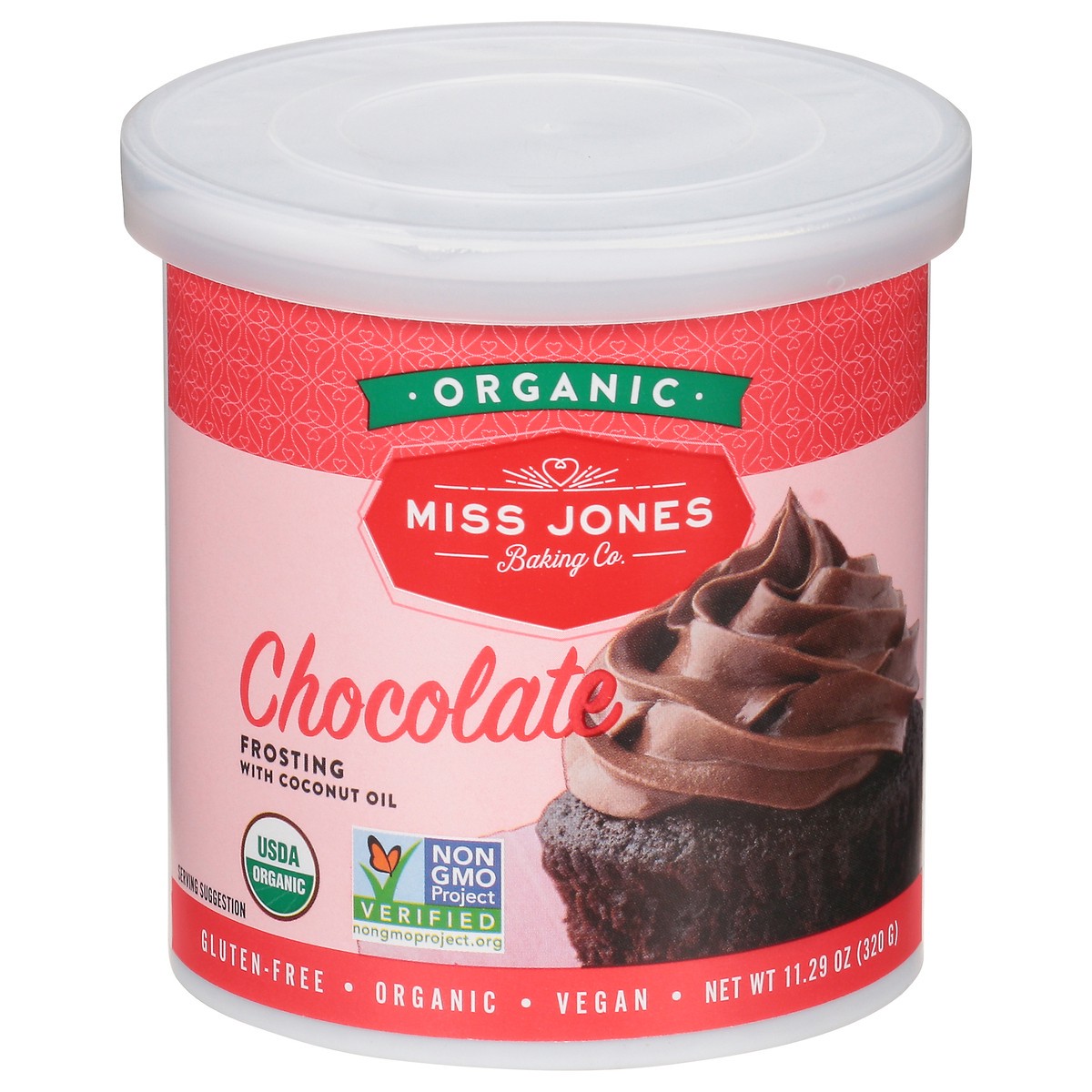 slide 1 of 13, Miss Jones Baking Co. Miss Jone's Organic Chocolate Frosting, 11.2 oz