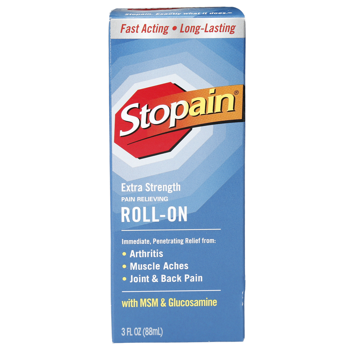 slide 1 of 5, Stopain Cold Pain Relieving Liquid Roll-On Extra Strength, 3 oz