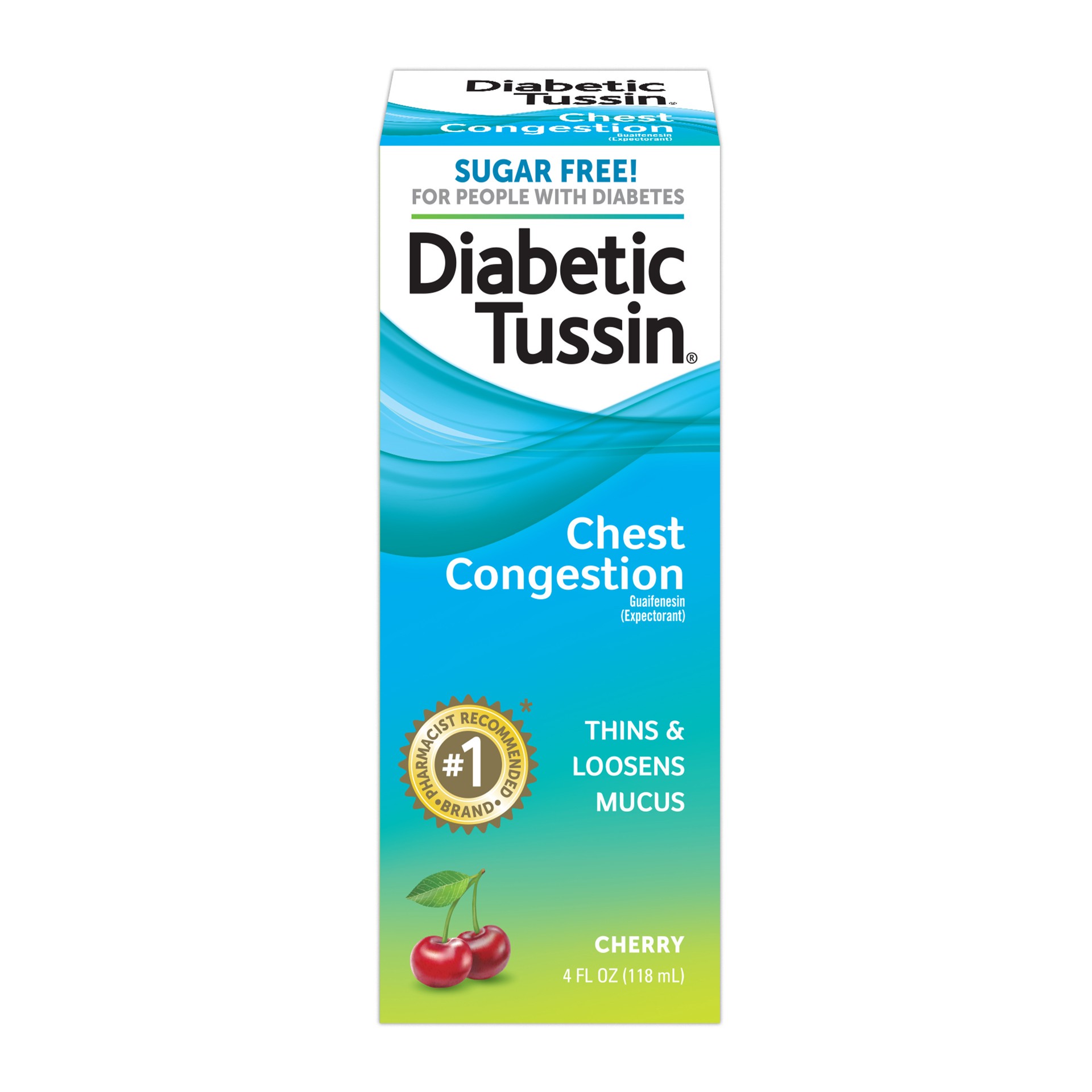 slide 1 of 1, Tussin Chest Congestion Relief - 4 Fl oz - Sugar Free Liquid Chest Congestion Medicine, Safe for Diabetics, Cherry Flavored, 4 fl oz