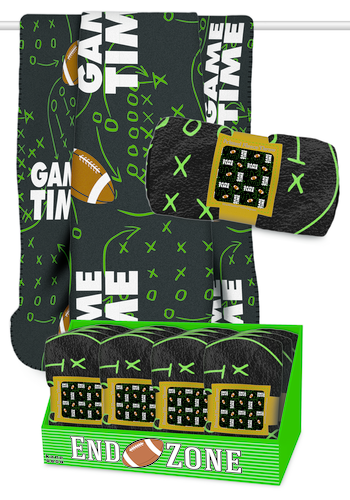 slide 1 of 1, End Zone Fleece Throw, 1 ct