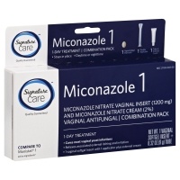 slide 1 of 1, Signature Care Miconazole 1 1-Day Treatment Combination Pack, 1 ct