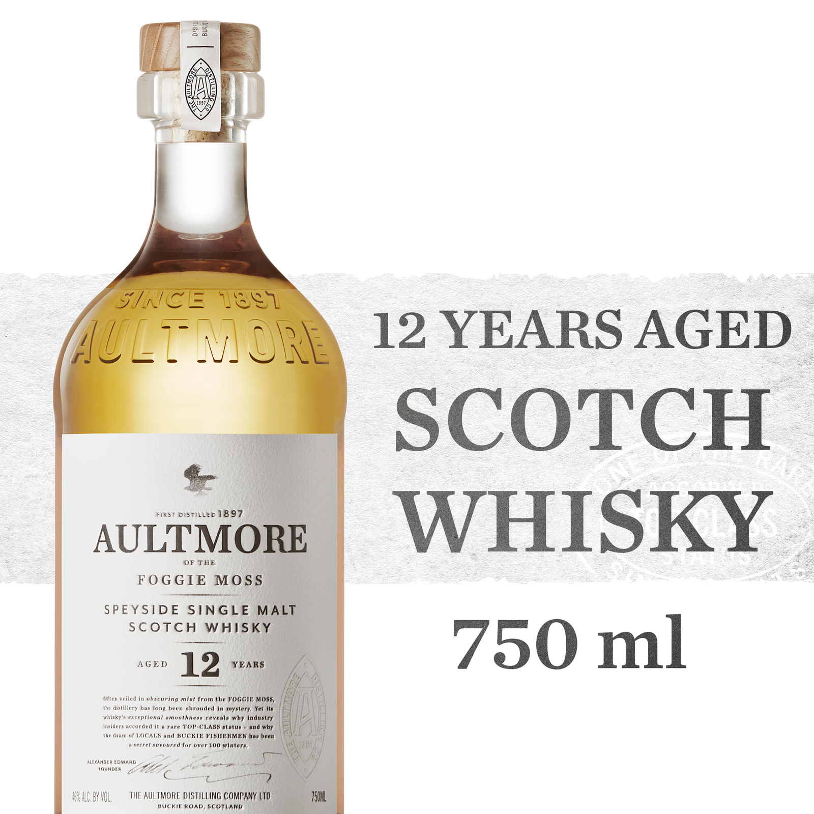 slide 3 of 5, Aultmore 12 Year Old Single Malt Scotch Whisky 46% 75Cl/750Ml, 750 ml