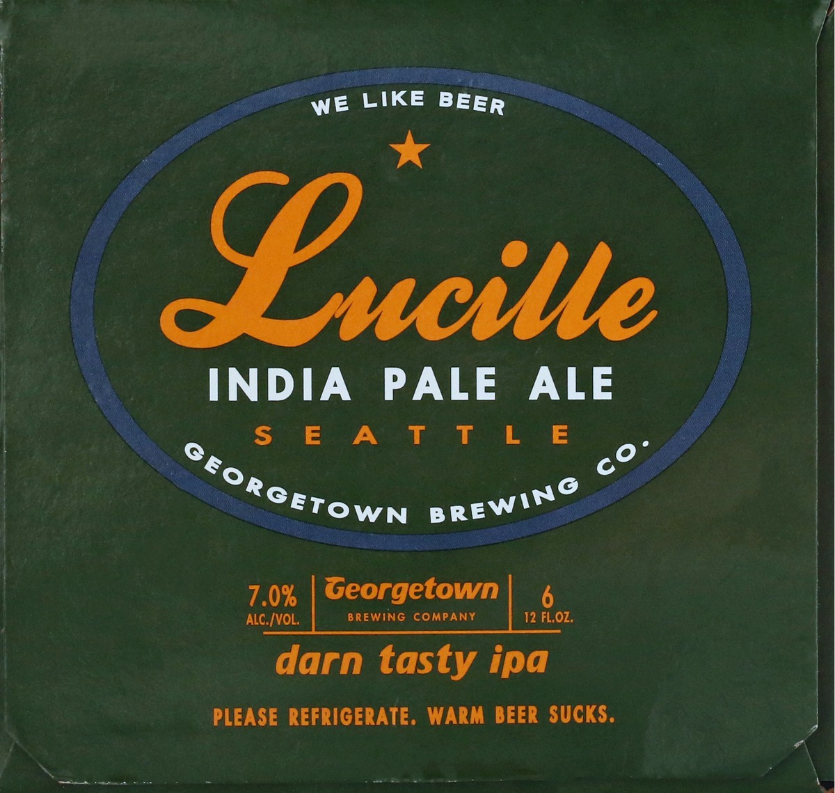 slide 2 of 11, Georgetown Brewing Co. Lucille India Pale Ale Beer 6 ea, 6 ct; 12 fl oz