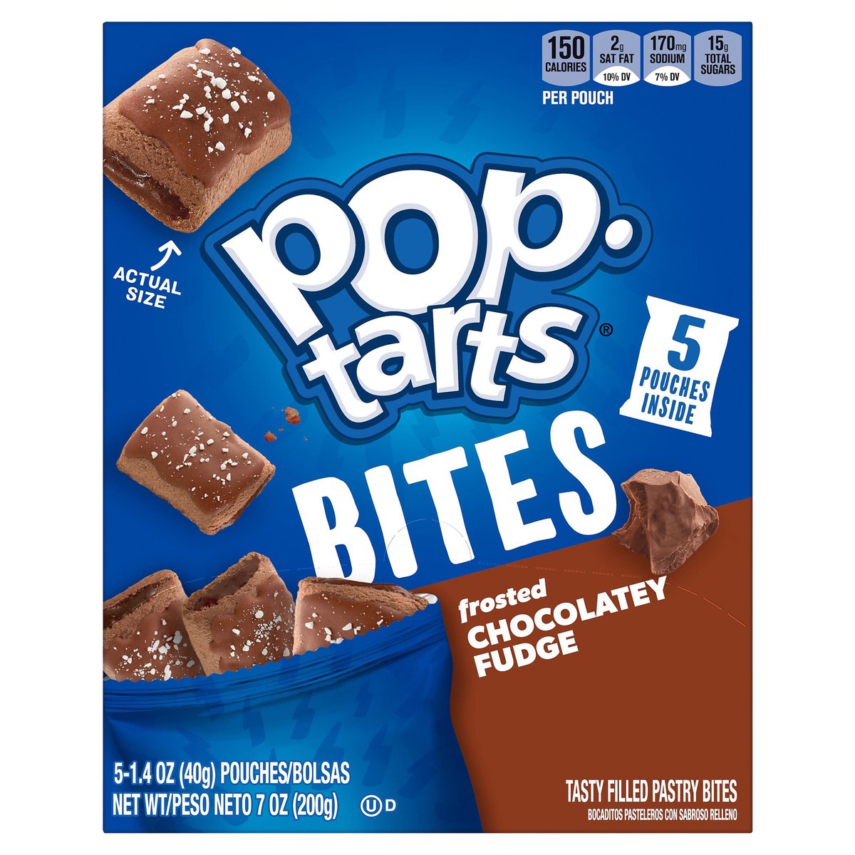 slide 1 of 5, Pop-Tarts Bites - Frosted Chocolatey Fudge, 5 ct