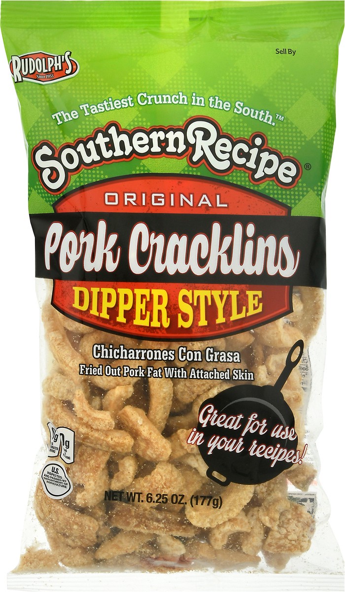 slide 1 of 13, Southern Recipe Dipper Style Pork Cracklins, 6.25 oz