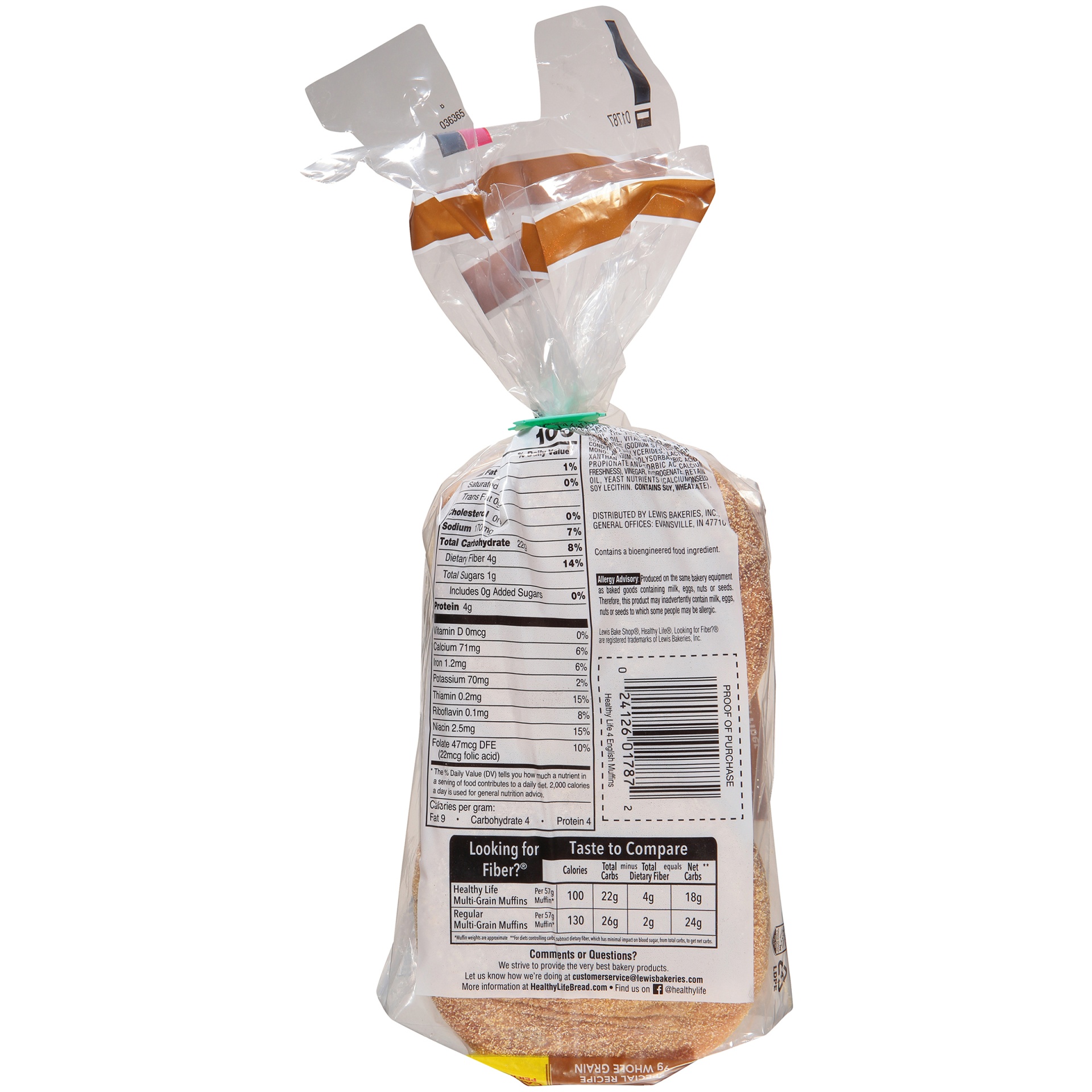 slide 2 of 8, Lewis Healthy Life Multigrain English Muffins 8 oz, 4 ct
