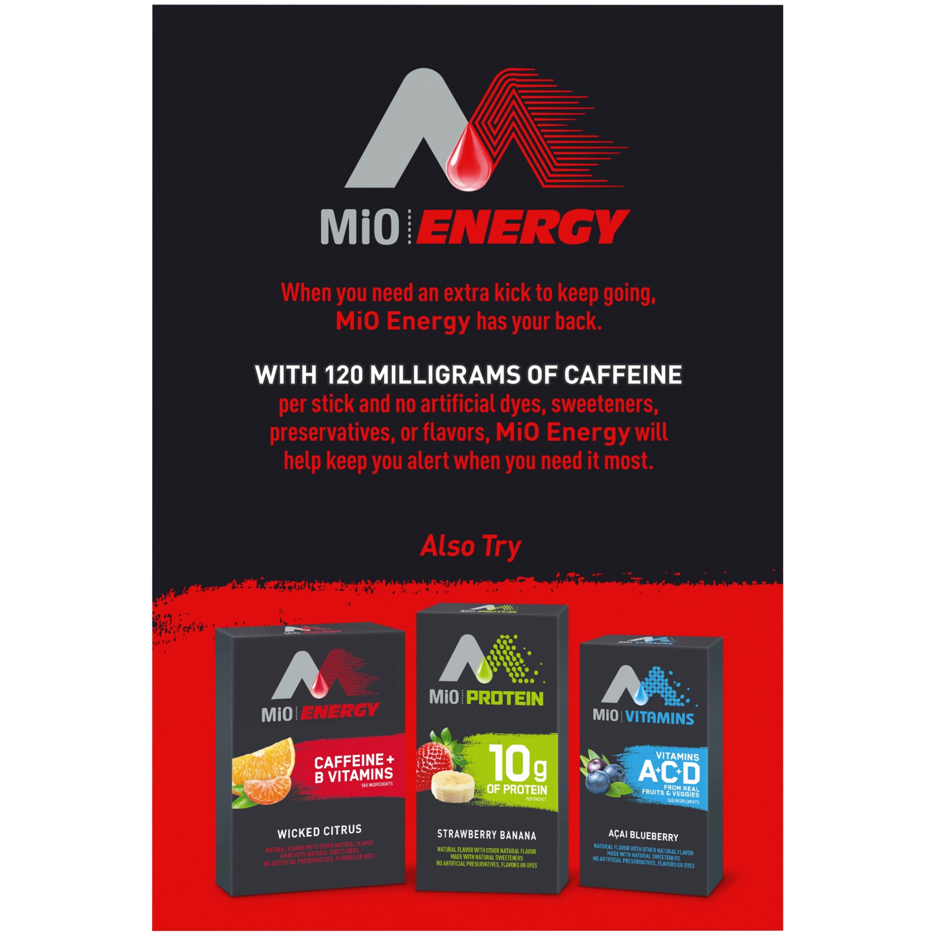 slide 4 of 6, MiO Energy On-The-Go Powdered Drink Mix, Strawberry Pineapple, Pack of 10, 10 ct; 0.53 oz