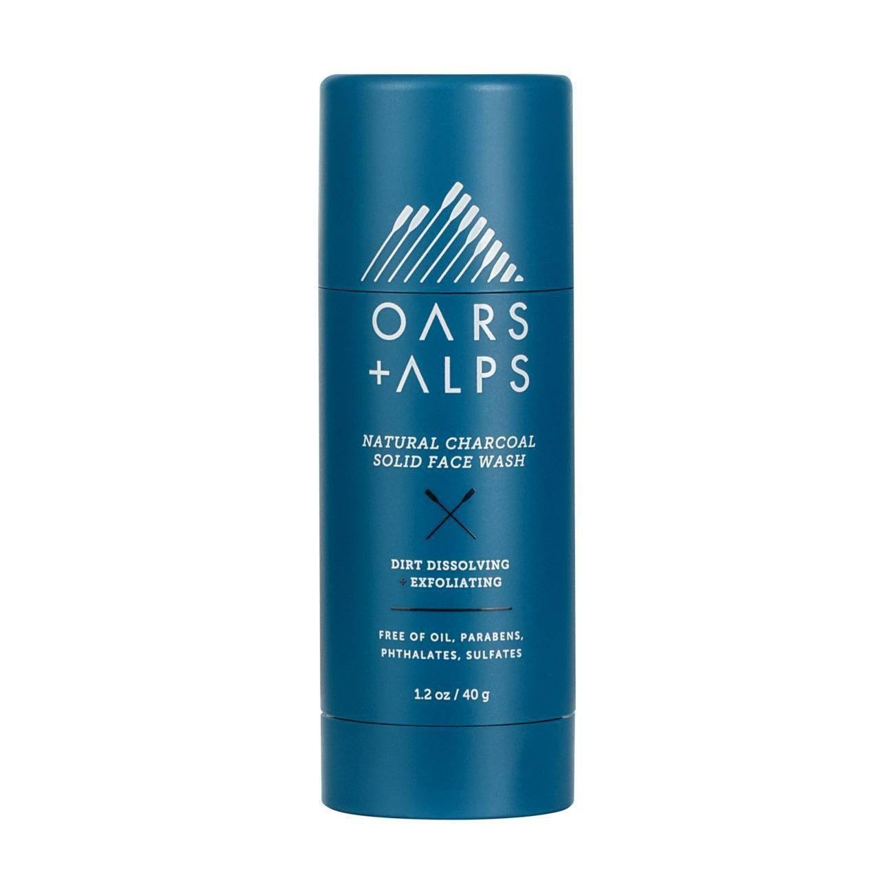 slide 1 of 2, Oars + Alps Men's Natural Daily Exfoliating Power Cleansing Charcoal Face Wash, 1.2 oz