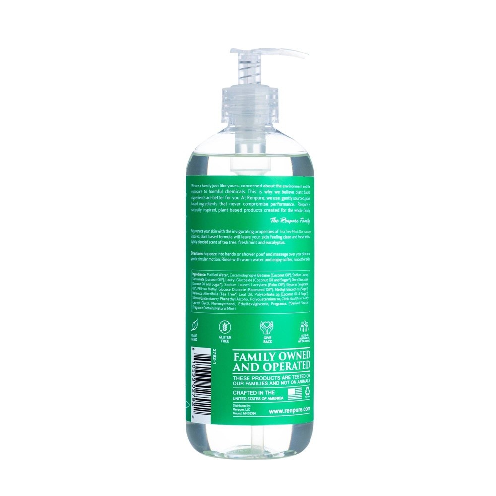 slide 2 of 2, Renpure Tea Tree & Mint Body Wash, 19 fl oz